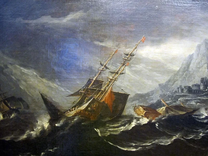 1606-Matthieu van Plattenberg - Navi nella tempesta
